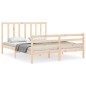 vidaXL Estructura de cama con cabecero madera maciza 160x200 cm vidaXL Estructura de cama con cabecero madera maciza 160x200 cm