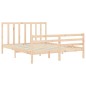 vidaXL Estructura de cama con cabecero madera maciza 160x200 cm vidaXL Estructura de cama con cabecero madera maciza 160x200 cm