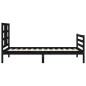 vidaXL Estructura de cama con cabecero madera maciza negro 90x200 cm vidaXL Estructura de cama con cabecero madera maciza negro 90x200 cm