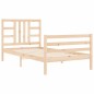 vidaXL Estructura de cama con cabecero madera maciza 90x200 cm vidaXL Estructura de cama con cabecero madera maciza 90x200 cm