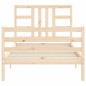vidaXL Estructura de cama con cabecero madera maciza 90x200 cm vidaXL Estructura de cama con cabecero madera maciza 90x200 cm