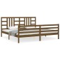 vidaXL Estructura cama y cabecero madera maciza marrón miel 200x200 cm vidaXL Estructura cama y cabecero madera maciza marrón miel 200x200 cm
