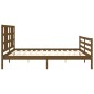 vidaXL Estructura cama y cabecero madera maciza marrón miel 200x200 cm vidaXL Estructura cama y cabecero madera maciza marrón miel 200x200 cm