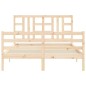 vidaXL Estructura de cama con cabecero madera maciza 160x200 cm
