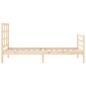vidaXL Estructura de cama con cabecero madera maciza 90x200 cm