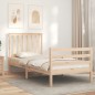 vidaXL Estructura de cama con cabecero madera maciza 90x200 cm vidaXL Estructura de cama con cabecero madera maciza 90x200 cm