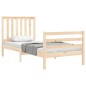 vidaXL Estructura de cama con cabecero madera maciza 90x200 cm vidaXL Estructura de cama con cabecero madera maciza 90x200 cm