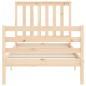 vidaXL Estructura de cama con cabecero madera maciza 90x200 cm vidaXL Estructura de cama con cabecero madera maciza 90x200 cm