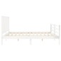 vidaXL Estructura de cama con cabecero madera maciza blanco 200x200 cm vidaXL Estructura de cama con cabecero madera maciza blanco 200x200 cm