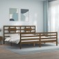 vidaXL Estructura cama y cabecero madera maciza marrón miel 200x200 cm vidaXL Estructura cama y cabecero madera maciza marrón miel 200x200 cm