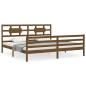 vidaXL Estructura cama y cabecero madera maciza marrón miel 200x200 cm vidaXL Estructura cama y cabecero madera maciza marrón miel 200x200 cm
