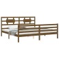 vidaXL Estructura cama y cabecero madera maciza marrón miel 200x200 cm vidaXL Estructura cama y cabecero madera maciza marrón miel 200x200 cm
