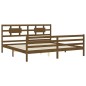 vidaXL Estructura cama y cabecero madera maciza marrón miel 200x200 cm vidaXL Estructura cama y cabecero madera maciza marrón miel 200x200 cm