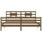 vidaXL Estructura cama y cabecero madera maciza marrón miel 200x200 cm vidaXL Estructura cama y cabecero madera maciza marrón miel 200x200 cm