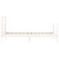 vidaXL Estructura de cama con cabecero madera maciza blanco 100x200 cm