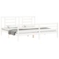 vidaXL Estructura de cama con cabecero madera maciza blanco 200x200 cm vidaXL Estructura de cama con cabecero madera maciza blanco 200x200 cm