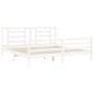 vidaXL Estructura de cama con cabecero madera maciza blanco 200x200 cm vidaXL Estructura de cama con cabecero madera maciza blanco 200x200 cm