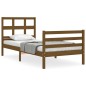 vidaXL Estructura cama y cabecero madera maciza marrón miel 100x200 cm vidaXL Estructura cama y cabecero madera maciza marrón miel 100x200 cm