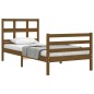 vidaXL Estructura cama y cabecero madera maciza marrón miel 100x200 cm vidaXL Estructura cama y cabecero madera maciza marrón miel 100x200 cm