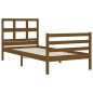 vidaXL Estructura cama y cabecero madera maciza marrón miel 100x200 cm vidaXL Estructura cama y cabecero madera maciza marrón miel 100x200 cm