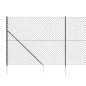 vidaXL Cerca de alambre con pinchos de anclaje gris antracita 1,6x10 m vidaXL Cerca de alambre con pinchos de anclaje gris antracita 1,6x10 m