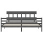 vidaXL Estructura de cama con cabecero madera maciza gris 200x200 cm vidaXL Estructura de cama con cabecero madera maciza gris 200x200 cm