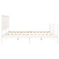 vidaXL Estructura de cama con cabecero madera maciza blanco 200x200 cm vidaXL Estructura de cama con cabecero madera maciza blanco 200x200 cm