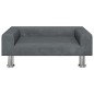 vidaXL Sofá para niños de terciopelo gris oscuro 70x45x26,5 cm