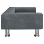 vidaXL Sofá para niños de terciopelo gris oscuro 70x45x26,5 cm
