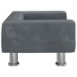 vidaXL Sofá para niños de terciopelo gris oscuro 50x40x26,5 cm