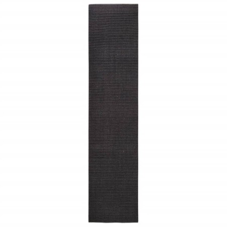 vidaXL Alfombra de sisal para rascador negro 80x350 cm