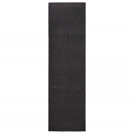 vidaXL Alfombra de sisal para rascador negro 100x350 cm
