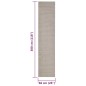 vidaXL Alfombra de sisal para rascador color arena 66x300 cm vidaXL Alfombra de sisal para rascador color arena 66x300 cm