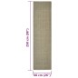 vidaXL Alfombra de sisal para rascador gris taupe 66x250 cm vidaXL Alfombra de sisal para rascador gris taupe 66x250 cm