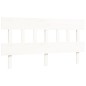 vidaXL Estructura de cama con cabecero madera maciza blanco 160x200 cm