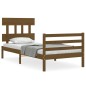 vidaXL Estructura cama con cabecero madera maciza marrón miel 90x200cm 