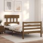 vidaXL Estructura cama con cabecero madera maciza marrón miel 90x200cm 