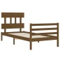 vidaXL Estructura cama con cabecero madera maciza marrón miel 90x200cm 