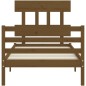 vidaXL Estructura cama con cabecero madera maciza marrón miel 90x200cm 