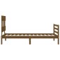 vidaXL Estructura cama con cabecero madera maciza marrón miel 90x200cm 