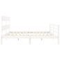 vidaXL Estructura de cama con cabecero madera maciza blanco 200x200 cm vidaXL Estructura de cama con cabecero madera maciza blanco 200x200 cm