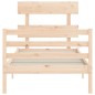 vidaXL Estructura de cama con cabecero madera maciza 90x200 cm vidaXL Estructura de cama con cabecero madera maciza 90x200 cm