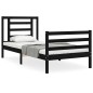 vidaXL Estructura de cama con cabecero madera maciza negro 90x200 cm vidaXL Estructura de cama con cabecero madera maciza negro 90x200 cm