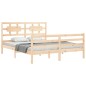 vidaXL Estructura de cama con cabecero madera maciza 160x200 cm vidaXL Estructura de cama con cabecero madera maciza 160x200 cm