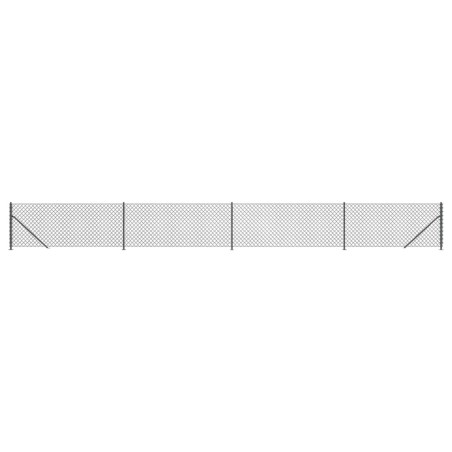 vidaXL Cerca de alambre con brida gris antracita 1x10 m
