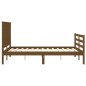 vidaXL Estructura de cama matrimonio con cabecero madera marrón miel vidaXL Estructura de cama matrimonio con cabecero madera marrón miel
