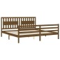vidaXL Estructura cama y cabecero madera maciza marrón miel 200x200 cm vidaXL Estructura cama y cabecero madera maciza marrón miel 200x200 cm