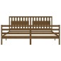 vidaXL Estructura cama y cabecero madera maciza marrón miel 200x200 cm vidaXL Estructura cama y cabecero madera maciza marrón miel 200x200 cm