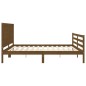vidaXL Estructura cama y cabecero madera maciza marrón miel 200x200 cm vidaXL Estructura cama y cabecero madera maciza marrón miel 200x200 cm