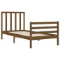 vidaXL Estructura cama con cabecero madera maciza marrón miel 90x200cm vidaXL Estructura cama con cabecero madera maciza marrón miel 90x200cm